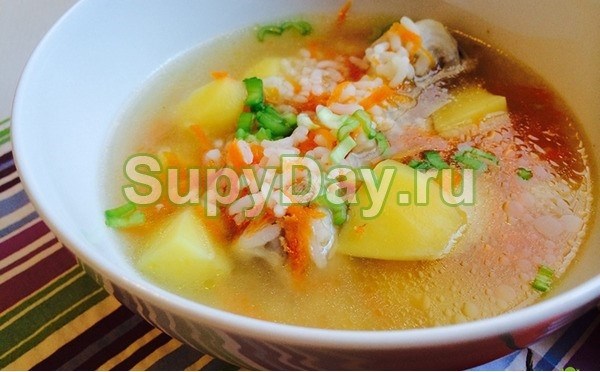 Постный суп с картофелем и рисом