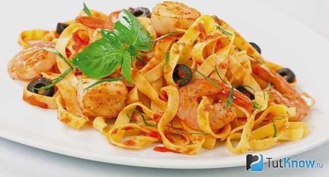Как приготовить спагетти с креветками: рецепт