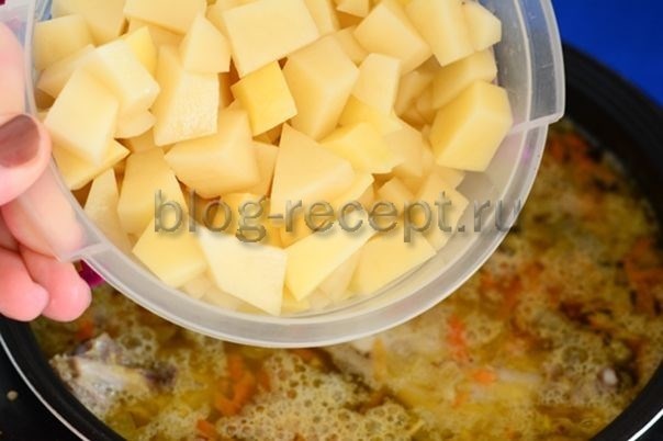 Пошаговый рецепт с фото: Суп с курицей, вермишелью и картошкой