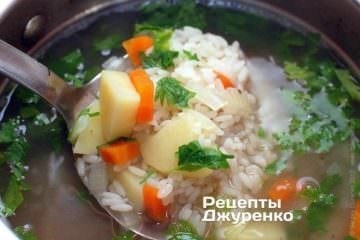 Ингредиенты для рисового супа