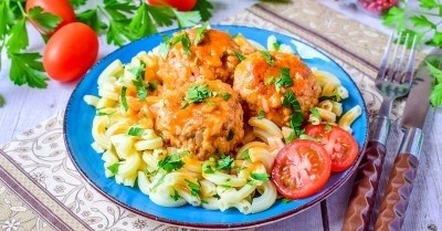 Макароны с говядиной в духовке