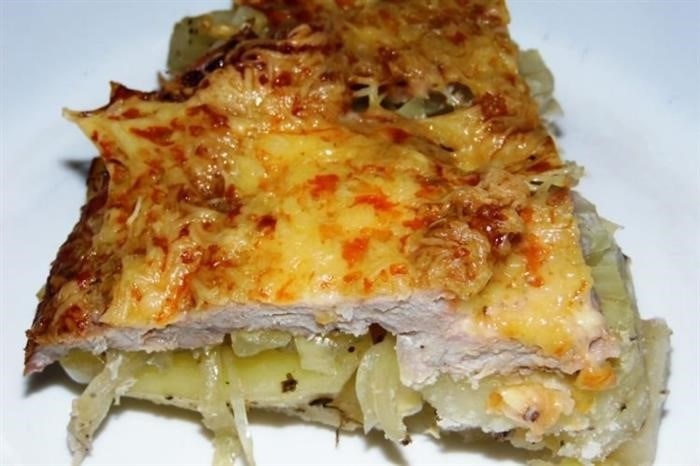 Рецепт мяса по-французски из куриных бёдрышек с картофелем