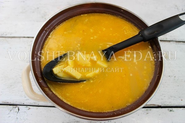 Рецепт горохового супа с чечевицей и копченой курицей