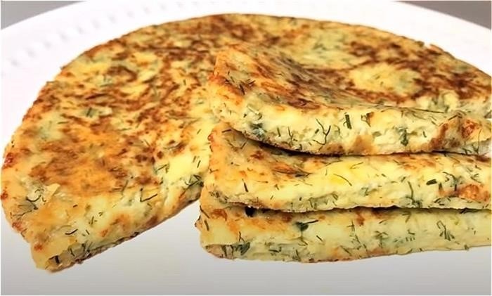 Быстрый рецепт ленивых хачапури с сыром и зеленью