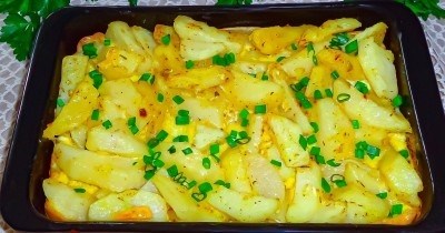 Рецепт картошки с яйцом в духовке